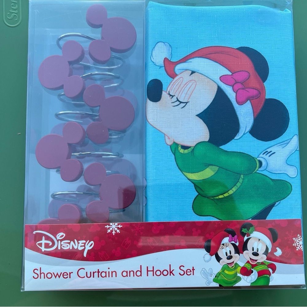 Disney Fab 5 Christmas Shower Curtain with hooks
